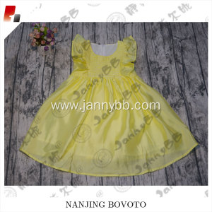 JannyBB new design yellow princess girls dress